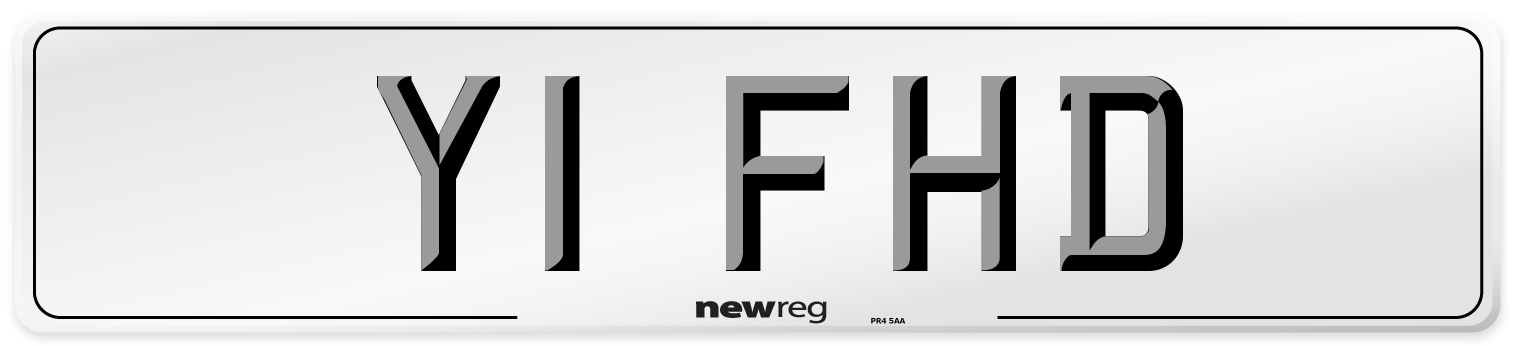Y1 FHD Number Plate from New Reg